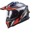 LS2 MX701 EXPLORER CARBON FOCUS adventure helma modrá/bílá/červená vel.L